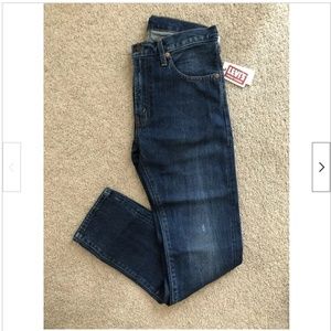 Womens Levi's Vintage Clothing Big E 1967 505 Selvedge Blue Jeans